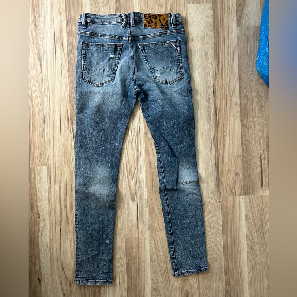 Cult of Individuality Faded Black Skinny Jeans